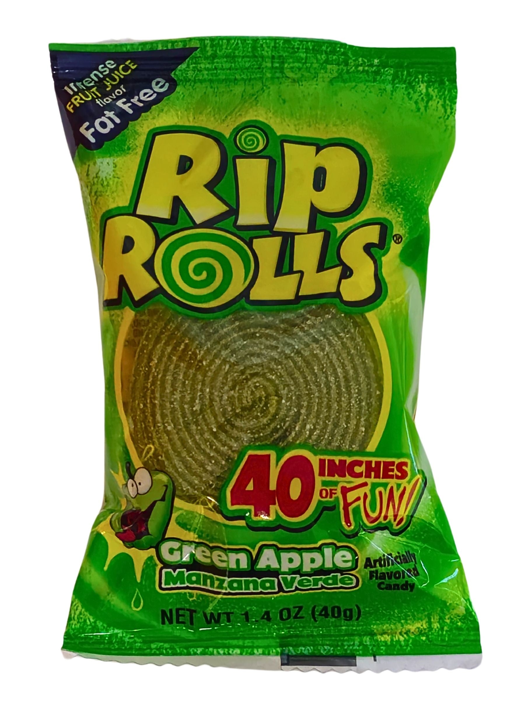 Rip Rolls Green Apple 40g – Global Sweets & Lollies