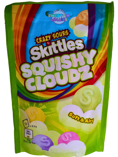 Skittles Squishy Cloudz Crazy Sours 94g Best Before 28 Jan 26
