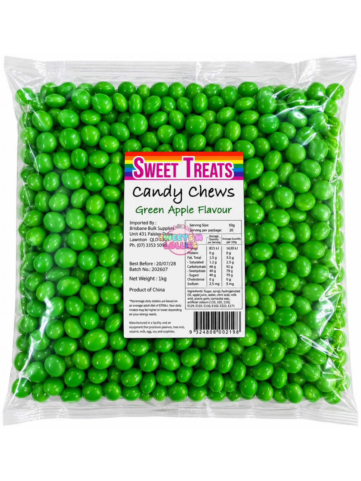 Sweet Treats Candy Chews Green Apple | 1kg