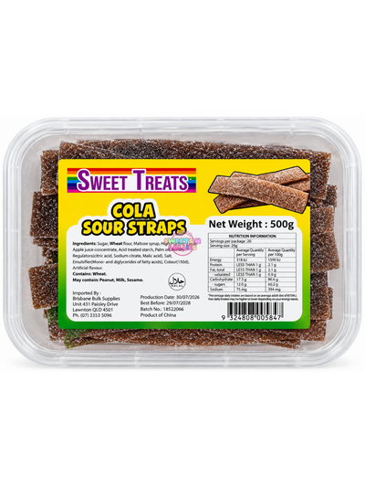 Sweet Treats Cola Sour Straps | 500g