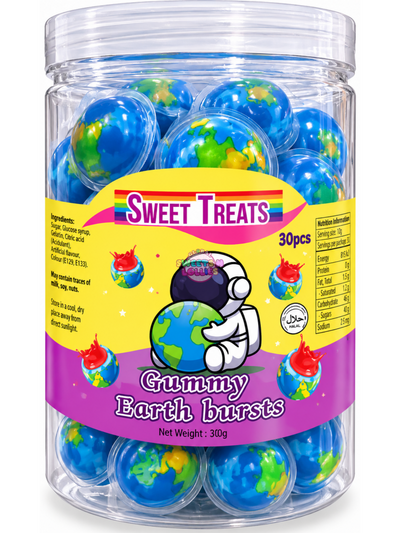 Sweet Treats Gummy Earth Bursts | 10gx30 300g