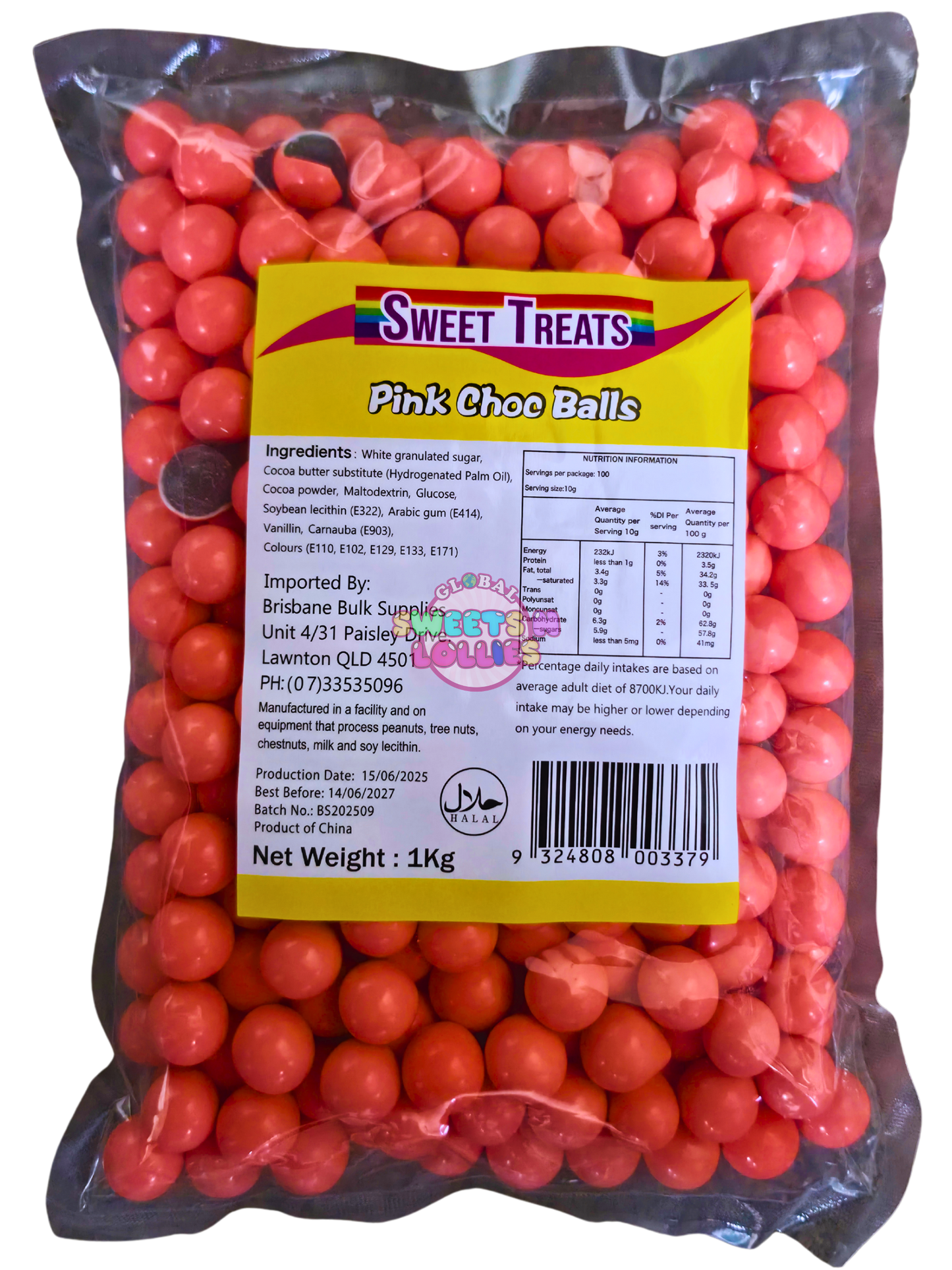 Sweet Treats Pink Choc Balls 1kg