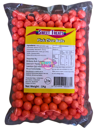 Sweet Treats Pink Choc Balls 1kg