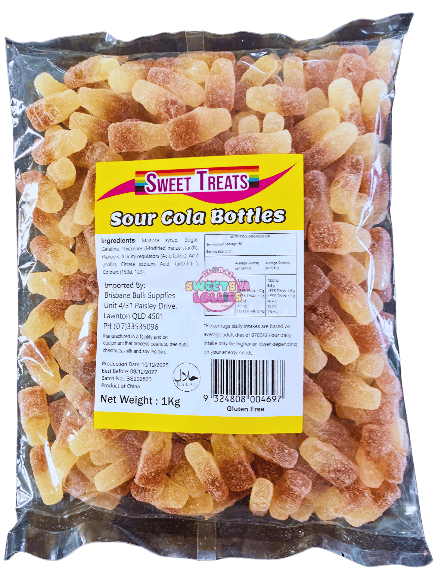 Sweet Treats Sour Cola Bottles 1kg