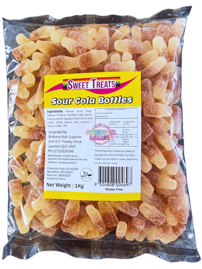 Sweet Treats Sour Cola Bottles 1kg