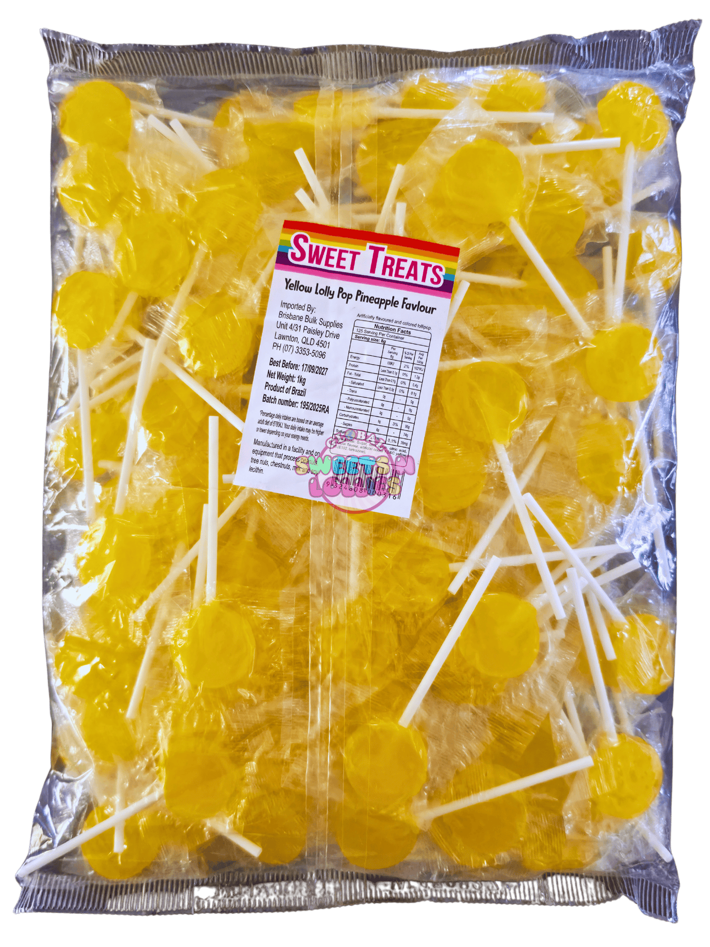 Sweet Treats Lollipops Pineapple 1kg