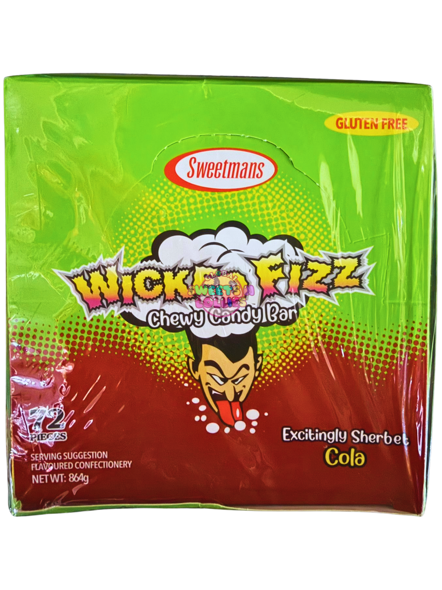 Sweetmans Wicked Fizz Cola 864g 72pc