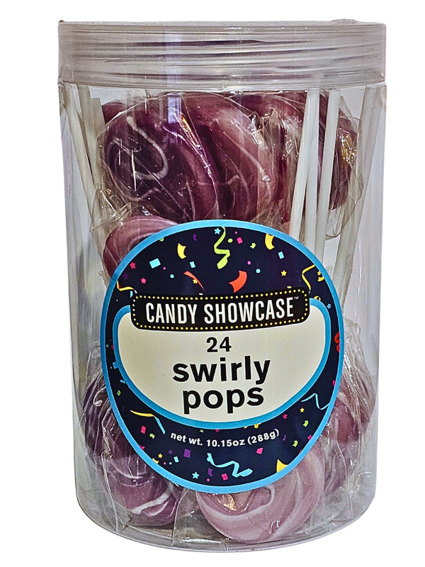 Lolliland Swirly Pops Grape 288g 24pk – Global Sweets & Lollies