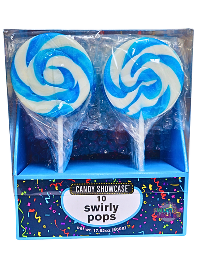 Candy Showcase Swirly Blue 10 pcs 500g box