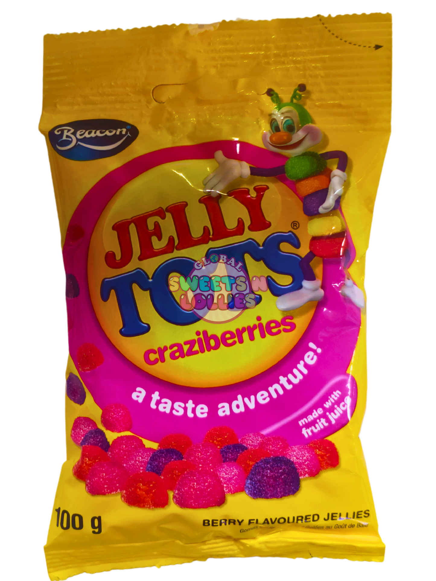 Beacon Jelly Tots Craziberries 100gm