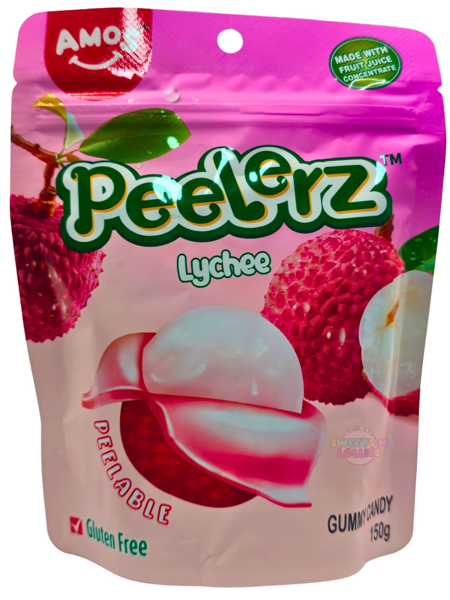 Amos Peelerz Gummy Lychee 150gm