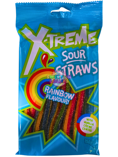 U/C X-Treme Sour Rainbow Straws 150gm