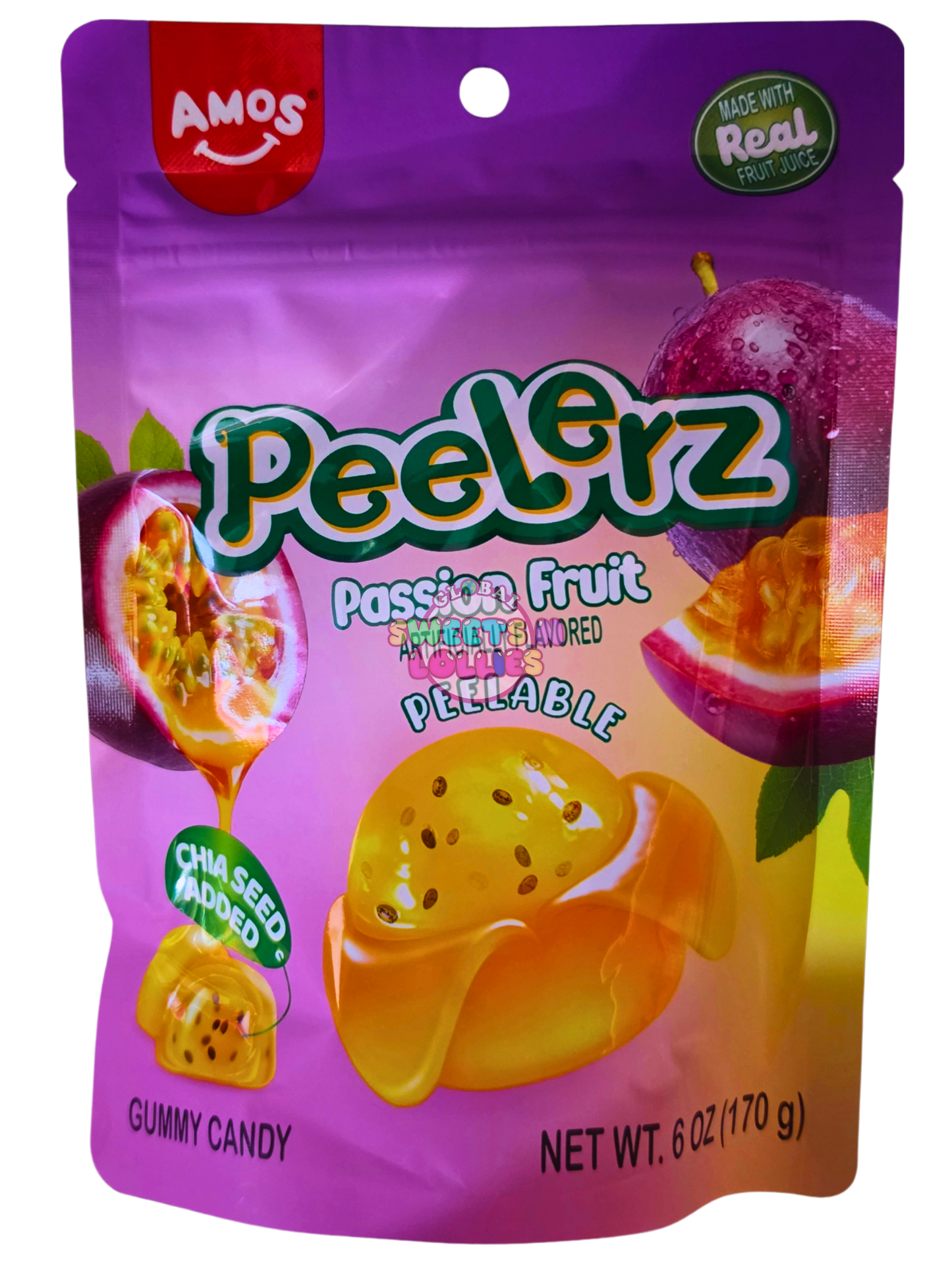 Amos Peelerz Gummy Passion Fruit 170g