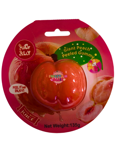 Juicy Jelly Giant Peach Peeled Gummy 135g