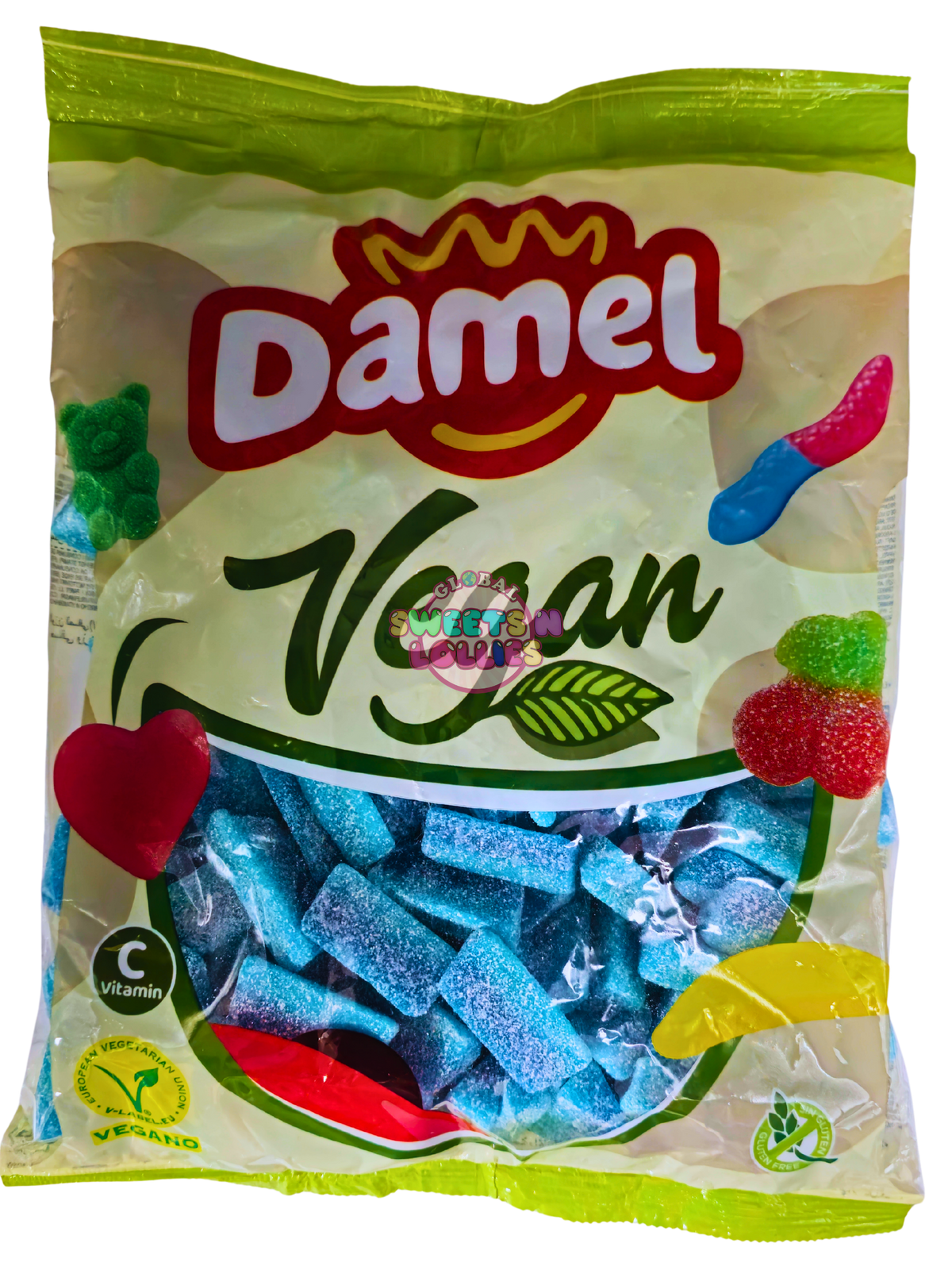 Damel Vegan Sour Raspberry Slices