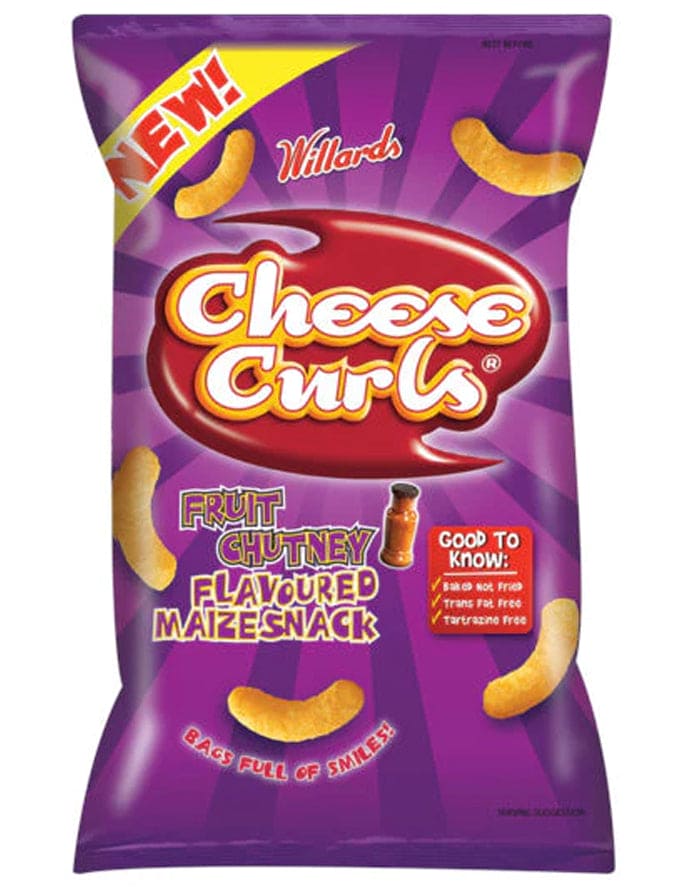 Willards Cheese Curls Fruit Chutney 150gm