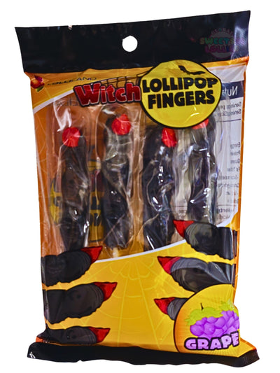 Zombie Fingers Lollipops 4 pk 80gm