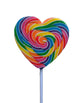 ! Swirly Mega Pops Hearts Rainbow 85g