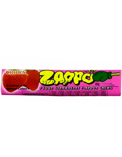 Zappo Strawberry Sour Chews 26g